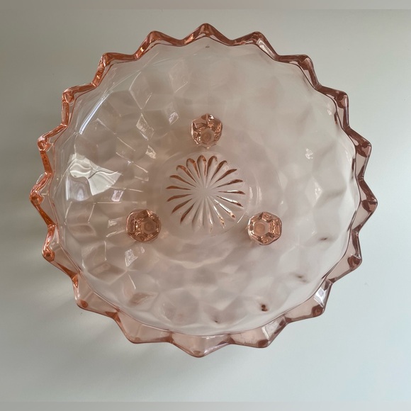 Vintage Pink Depression Candy Dish Bowl - Picture 7 of 9